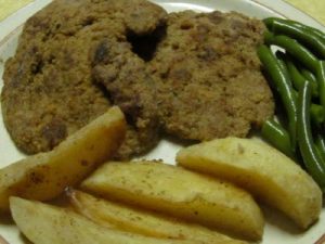 Chicken Schnitzel and Vegetable w Wedgies Image
