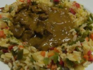 Beef Curry with Veg Rice image