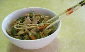 Chicken and vegetable StirFry w Noodle image