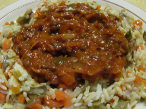 Vegetarian Chilli Con Carne w Veg Rice